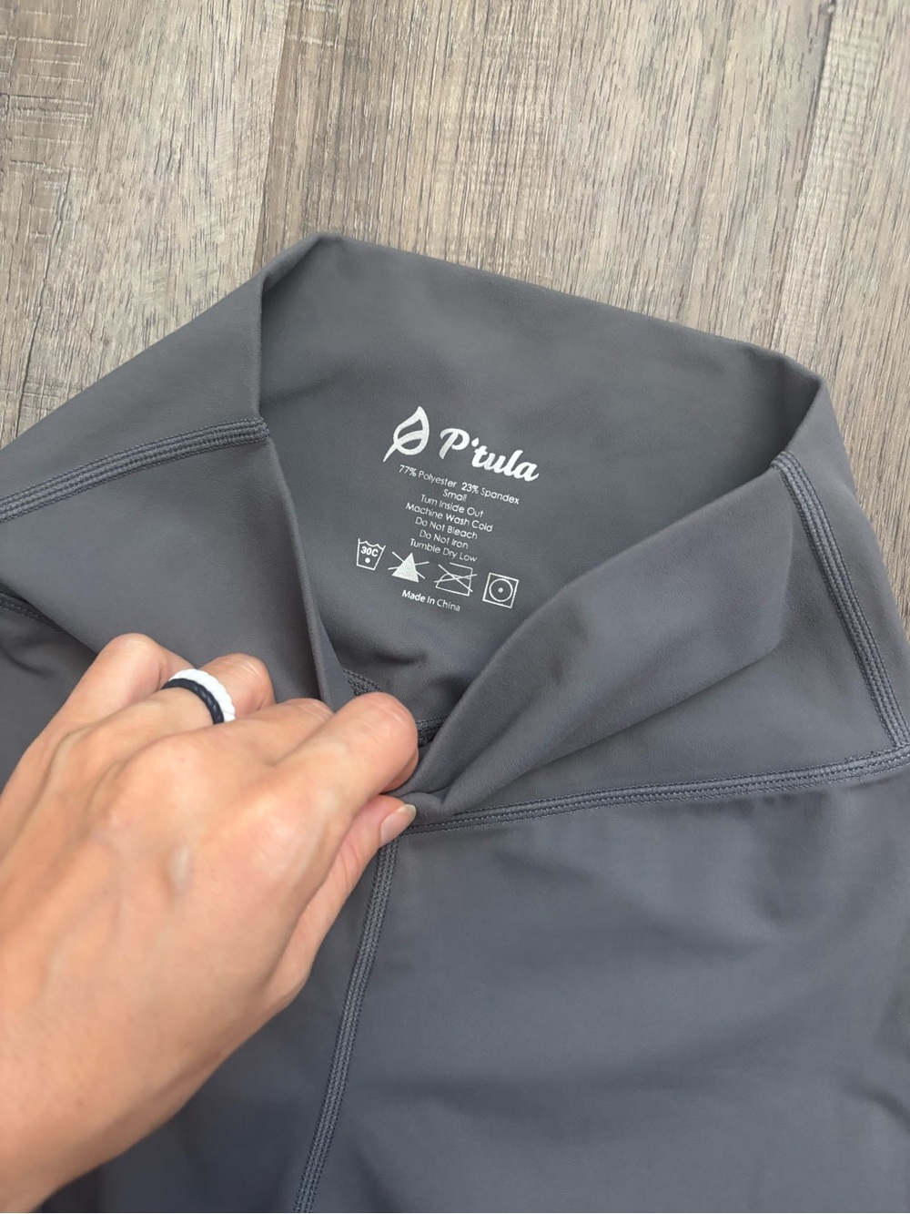 P'tula Small Gray Athletic Leggings - Picture 3 of 4